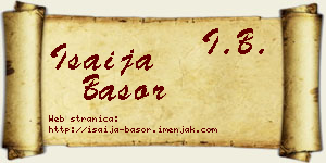 Isaija Basor vizit kartica